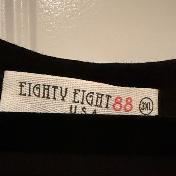 Eighty Eight Black Tee with Graphic Design - Picture 2 of 3